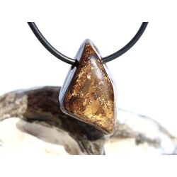 Bronzit Trommelstein / Schmuckstein gebohrt - Sonderqualit�t - ca. 2,8 cm x 1,8 cm x 1,1 cm