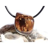 Bronzit Trommelstein / Schmuckstein gebohrt -...