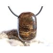 Bronzit Trommelstein / Schmuckstein gebohrt - Sonderqualität - ca. 3,1 cm x 2,1 cm x 1,6 cm