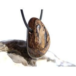 Bronzit Trommelstein / Schmuckstein gebohrt - Sonderqualit�t - ca. 3,1 cm x 1,8 cm x 1,5 cm
