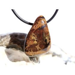 Bronzit Trommelstein / Schmuckstein gebohrt - Sonderqualit�t - ca. 2,8 cm x 1,8 cm x 1,6 cm