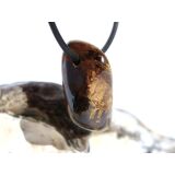 Bronzit Trommelstein / Schmuckstein gebohrt - Sonderqualität - ca. 2,8 cm x 1,8 cm x 1,6 cm