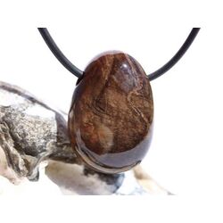 Versteinertes Holz Trommelstein gebohrt - Sonderqualit�t - ca. 2,9 cm x 2 cm x 1,4 cm