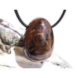 Versteinertes Holz Trommelstein gebohrt -...