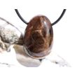 Versteinertes Holz Trommelstein gebohrt - Sonderqualität - ca. 2,9 cm x 2 cm x 1,4 cm