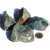 Heliotrop 2 Rohsteine - ca. 150 g - Restbestand -