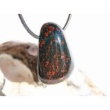 Heliotrop Trommelstein / Schmuckstein gebohrt - AA-Sonderqualität - ca. 3,3 cm x 2,2 cm x 1,8 cm