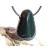 Heliotrop Trommelstein / Schmuckstein gebohrt - AA-Sonderqualität - ca. 3,3 cm x 2,2 cm x 1,8 cm