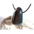 Heliotrop Trommelstein / Schmuckstein gebohrt - AA-Sonderqualität - ca. 3,3 cm x 2,2 cm x 1,8 cm