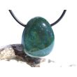 Heliotrop Trommelstein gebohrt - AA-Sonderqualität - ca. 2,7 cm x 2,2 cm x 1,3 cm