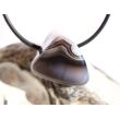 Achat braun-weiß (Botswana) Schmuckstein / Trommelstein gebohrt - AA-Sonderqualität - Handarbeit - ca. 2,4 cm x 2,1 cm x 1,5 cm (GKS)