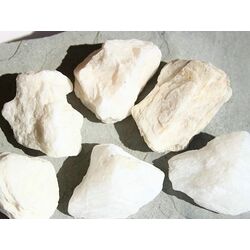 Baryt wei (Schwerspat) Rohsteine extra angetrommelt - Sonderqualitt - ca. 100 g (Fairer Handel/GKS) - Restbestand -