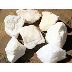 Baryt wei (Schwerspat) Rohsteine extra angetrommelt - Sonderqualitt - ca. 100 g (Fairer Handel/GKS)