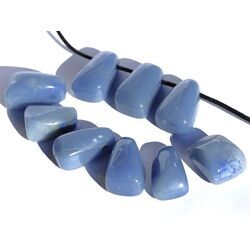 Blauquarz mittelblau Schmucksteine / Cabochon gebohrt - Sonderqualit�t - Handarbeit - ca. 2,6 - 2,9 cm / ca. 7-12 g/St