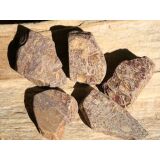 Schlangenjaspis (Schlangenstein / Fossilienkalk) Wassersteine-Sonderqualität / Rohsteine extra angetrommelt - ca. 50 g