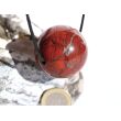 Brekzien-Jaspis XXL Kugel Schmuckstein gebohrt - Sonderqualität - ca. 3,8 cm
