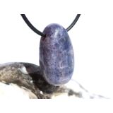 Cordierit (Iolith) Trommelstein / Scheibenstein gebohrt - ca. 3 cm x 1,6 cm x 1,2 cm