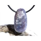 Cordierit (Iolith) Trommelstein / Scheibenstein gebohrt - ca. 3 cm x 1,6 cm x 1,2 cm