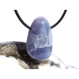 Cordierit (Iolith) Trommelstein gebohrt - ca. 2,9 cm x 1,8 cm x 1,1 cm
