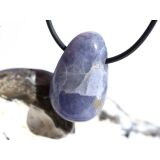 Cordierit (Iolith) Trommelstein gebohrt - ca. 2,9 cm x 1,8 cm x 1,1 cm