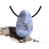 Cordierit (Iolith) Trommelstein gebohrt - ca. 2,9 cm x 1,8 cm x 1,1 cm
