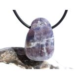 Cordierit (Iolith) Trommelstein / Scheibenstein gebohrt - ca. 2,9 cm x 2 cm x 0,9 cm