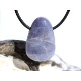 Cordierit (Iolith) Trommelstein / Scheibenstein gebohrt - ca. 2,8 cm x 1,9 cm x 1,2 cm