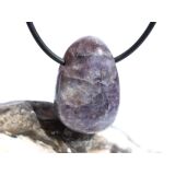 Cordierit (Iolith) Trommelstein / Scheibenstein gebohrt - ca. 2,9 cm x 1,9 cm x 1,2 cm