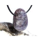 Cordierit (Iolith) Trommelstein / Scheibenstein gebohrt - ca. 2,9 cm x 1,9 cm x 1,2 cm