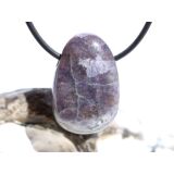 Cordierit (Iolith) Trommelstein / Scheibenstein gebohrt - ca. 2,9 cm x 1,9 cm x 1,2 cm