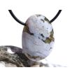 Ozeanachat Schmuckstein Cabochon / Trommelstein gebohrt (Ozeanchalcedon / Ozeanjaspis) - Sonderqualität - ca. 3,1 cm x 2,2 cm x 1 cm