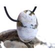 Ozeanachat Schmuckstein Cabochon / Trommelstein gebohrt (Ozeanchalcedon / Ozeanjaspis) - Sonderqualität - ca. 3,1 cm x 2,2 cm x 1 cm