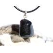 Jade schwarz (Chalkopyrit-Nephrit) Trommelstein Anhänger Öse - Rarität - Sonderqualität - ca. 2,6 cm x 1,6 cm x 1,4 cm