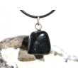 Jade schwarz (Chalkopyrit-Nephrit) Trommelstein Anhänger Öse - Rarität - Sonderqualität - ca. 2,8 cm x 1,8 cm x 1,2 cm