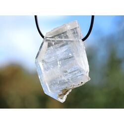Bergkristall Fadenquarz XXXL Natur-Kristall / Rohstein / Scheibenstein gebohrt - Sonderqualitt - Raritt - ca. 5,6 cm x 3,6 cm x 1,5 cm