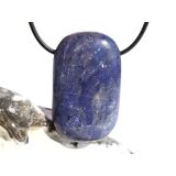 Dumortierit XXL Schmuckstein / Scheibenstein gebohrt - ca. 4,1 cm x 2,5 cm x 1,1 cm