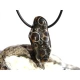 Turitella-Jaspis Trommelstein gebohrt - Sonderqualität - ca. 3,7 cm x 1,6 cm x 1,6 cm (ES)
