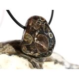 Turitella-Jaspis Trommelstein gebohrt - Sonderqualität - ca. 2,7 cm x 2,3 cm x 1,5 cm (ES)