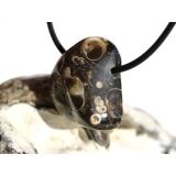Turitella-Jaspis Trommelstein gebohrt - Sonderqualität - ca. 2,6 cm x 2,4 cm x 1,3 cm (ES)