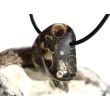 Turitella-Jaspis Trommelstein gebohrt - Sonderqualität - ca. 2,6 cm x 2,4 cm x 1,3 cm (ES)