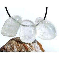 Calcit gr�n XL Trommelsteine gebohrt - Sonderqualit�t - ca. 3,3 - 3,6 cm / ca. 26-28 g/St