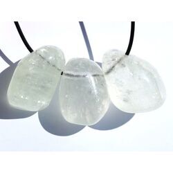 Calcit gr�n XL Trommelsteine gebohrt - Sonderqualit�t - ca. 3,3 - 3,6 cm / ca. 26-28 g/St