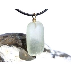 Calcit gr�n Scheibenstein / Schmuckstein Anh�nger �se Schmuckdose - Sonderqualit�t - ca. 3,4 cm x 1,4 cm x 0,6 cm