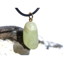 Calcit gr�n Trommelstein Anh�nger �se - ca. 2,8 cm x 1,2 cm x 1,1 cm