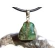 Turmalin grün (Verdelith) Trommelstein Anhänger Öse Schmuckdose - Rarität - ca. 2,2 cm x 1,4 cm x 1 cm