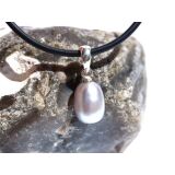 Perle (Süßwasserperle) silber - Anhänger...