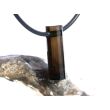 Turmalin braun (Dravit) Kristallstab / Schmuckstein gebohrt gebohrt - AAA-Sonderqualität - Rarität - ca. 2,2 cm x 0,7 cm x 0,6 cm
