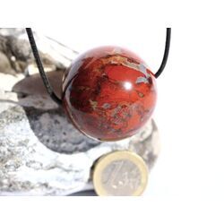 Brekzien-Jaspis XXL Kugel Schmuckstein gebohrt - Sonderqualit�t - ca. 3,8 cm