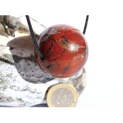 Brekzien-Jaspis XXL Kugel Schmuckstein gebohrt - Sonderqualit�t - ca. 3,8 cm