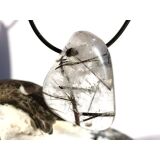 Turmalinquarz XXL Schmuckstein gebohrt - AA-Sonderqualität - Handarbeit - ca. 4,1 cm x 3,1 cm x 2,2 cm